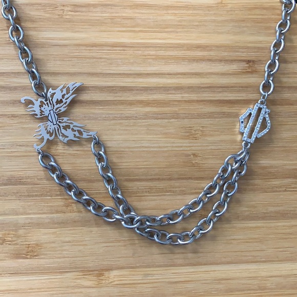 Harley-Davidson butterfly chain necklace